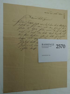 Lot 2570, Auction  116, Saphir, Moritz Gottlieb, Brief 1842