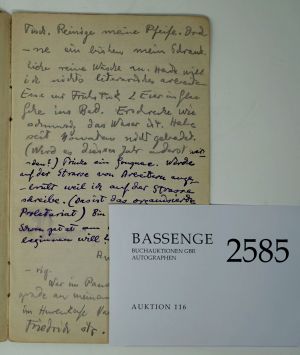 Lot 2585, Auction  116, Szittya, Emil, Tagebuch 1922