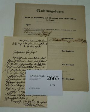 Lot 2663, Auction  116, Blum, Robert, Schriftstück 1847