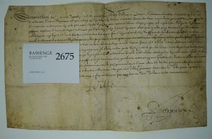 Lot 2675, Auction  116, Ludwig XIII., König von Frankreich, Urkunde 1618