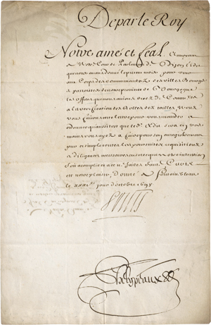 Lot 2676, Auction  116, Ludwig XIV., König von Frankreich, Brief 1698