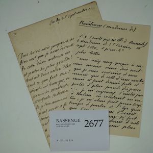 Lot 2677, Auction  116, Maintenon, Fr. d'Aubigné, Marquise de, Brief an Mad. de St. Periers