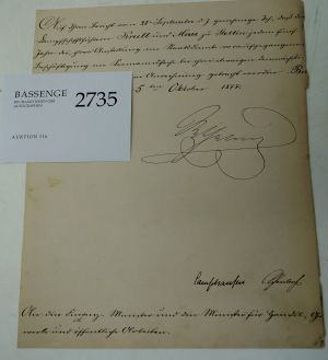 Lot 2735, Auction  116, Wilhelm I., Deutscher Kaiser, Verfügung 1877