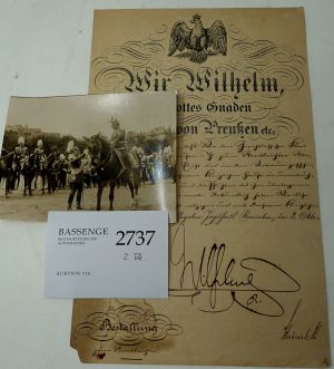 Lot 2737, Auction  116, Wilhelm II., Deutscher Kaiser, Urkunde 1899