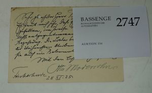 Lot 2747, Auction  116, Modersohn, Otto, Postkarte 1925