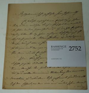 Lot 2752, Auction  116, Godeffroy, Peter, Brief 1827 an Schinkel