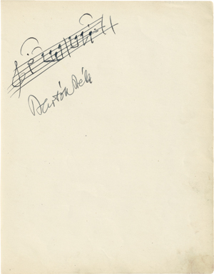 Lot 2768, Auction  116, Bartók, Béla, Musikal. Albumblatt