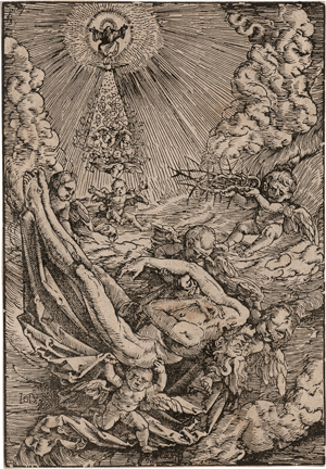 Lot 5010, Auction  116, Baldung, Hans, Der Leichnam Christi von Engeln zum Himmel getragen