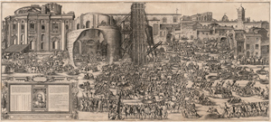 Lot 5024, Auction  116, Bonifacio, Natale, Die Errichtung des Obelisken auf dem Petersplatz