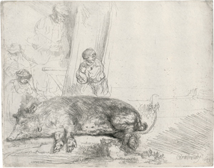 Lot 5176, Auction  116, Rembrandt Harmensz. van Rijn, Das schlafende Schwein