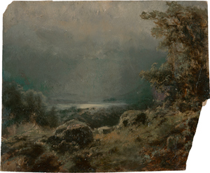 Lot 6061, Auction  116, Piepenhagen, August Friedrich, Gebirgssee im Mondschein