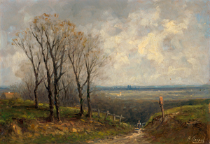 Lot 6127, Auction  116, Neppel, Heinrich, Herbstlandschaft mit Blick auf München