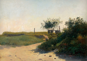 Lot 6137, Auction  116, Herschend, Oscar, In den Dünen: Kleiner Weg zwischen Strandhafer