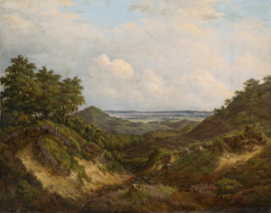 Lot 6149, Auction  116, Lorentzen, Carl Friedrich Adolf, Blick von der Fischbeker Heide in der Nähe des Falkenbergs über die Elbe auf Hamburg