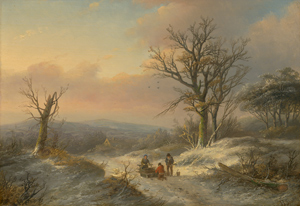 Lot 6168, Auction  116, Spohler, Jan Jacob, Winterlandschaft mit Holzsammlern