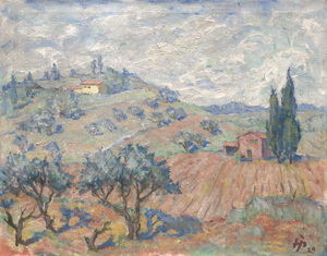 Lot 6234, Auction  116, Französisch, 1929. Sommerliche Landschaft in der Provence
