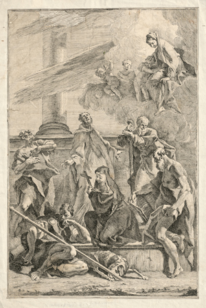 Lot 6300, Auction  116, Maulbertsch, Franz Anton - Umkreis, Die Madonna mit sechs Heiligen