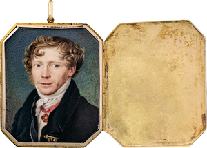 Lot 6495, Auction  116, Rossi, Petr Osipovich, Miniatur Portrait eines russischen Offiziers mit St. Annenorden um den Hals