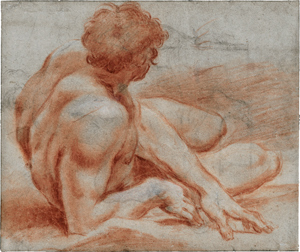 Lot 6652, Auction  116, Carracci, Ludovico, Liegender männlicher Akt