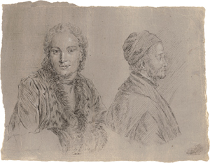 Lot 6692, Auction  116, Crespi, Luigi, Studienblatt mit zwei Portraits