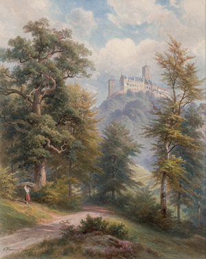 Lot 6833, Auction  116, Hummel, Carl Maria Nikolaus, Blick auf die Wartburg bei Eisenach