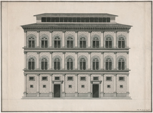 Lot 6870, Auction  116, Gumppenberg, Max B. von, Fassade des Palazzo Rucellai in Florenz