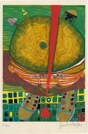 Lot 8148, Auction  116, Hundertwasser, Friedensreich, Der Knabe mit den grünen Haaren