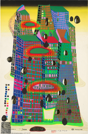 Lot 8150, Auction  116, Hundertwasser, Friedensreich, Good Morning City - Bleeding Town