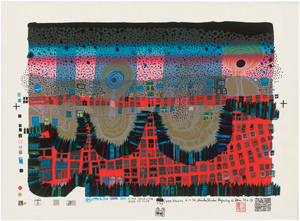 Lot 8151, Auction  116, Hundertwasser, Friedensreich, Die Stadt-Stadt