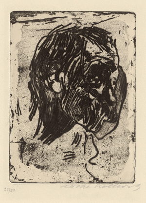 Lot 8179, Auction  116, Kollwitz, Käthe, Männerkopf nach rechts