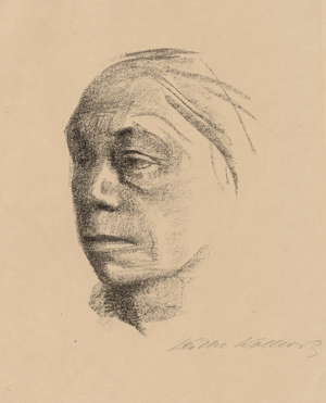 Lot 8194, Auction  116, Kollwitz, Käthe, Kleines Selbstbildnis nach links