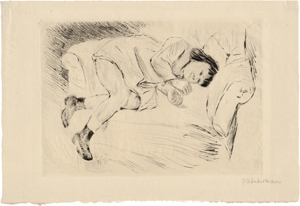 Lot 8235, Auction  116, Liebermann, Max, Kind auf dem Sofa liegend