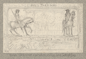 Lot 8522, Auction  116, Fidus, Das Turnier zwischen Wille und Schicksal