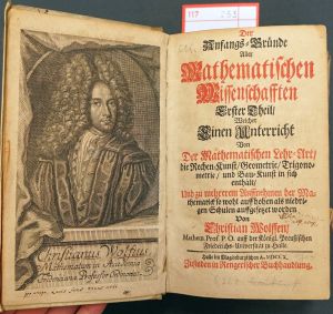 Lot 253, Auction  117, Wolff, Christian von, Der Anfangs-Gründe aller mathematischen Wissenschaften,