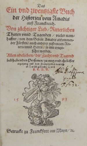 Lot 537, Auction  117, Amadis de Gaula, Das Ein und zwentzigste Buch