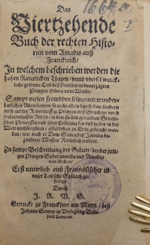 Lot 541, Auction  117, Amadis de Gaula, Das Viertzehende [und Fünfftzehnde] Buch