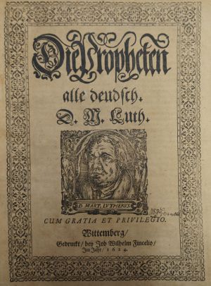 Lot 603, Auction  117, Luther, Martin, Die Propheten alle deudsch