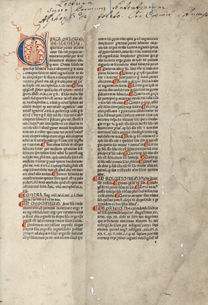 Lot 1024, Auction  117, Duns Scotus, Johannes, Reportata Parisiensi.  Bologna, Johann Schriber (Johannes de Annunciata de Augusta), 6.IV.1478