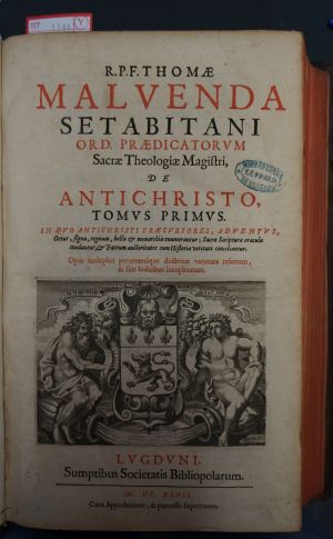 Lot 1146, Auction  117, Malvenda, Thomas, De antichristo