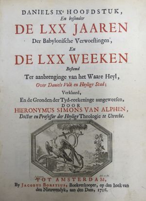 Lot 1248, Auction  117, Alphen, Hieronymus Simons van, Daniels IXe hoofdstuk