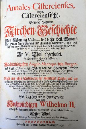 Lot 1602, Auction  117, Manrique, Angelo, Annales Cisterciense, Das ist, Cisterciensische, oder vielmehr jährliche Kirchen-Geschichte