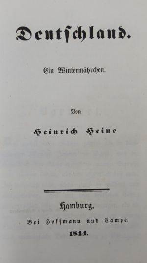 Lot 2063, Auction  117, Heine, Heinrich, Deutschland. Ein Wintermährchen.