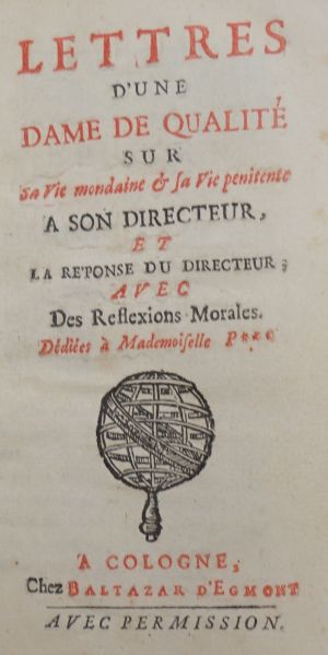 Lot 2090, Auction  117, Lettres d'une dame de qualité, sur sa vie mondaine