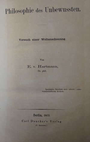 Lot 2144, Auction  117, Hartmann, Eduard von, Philosophie des Unbewussten