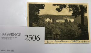 Lot 2506, Auction  117, Benn, Gottfried, Ansichts-Postkarte 1931