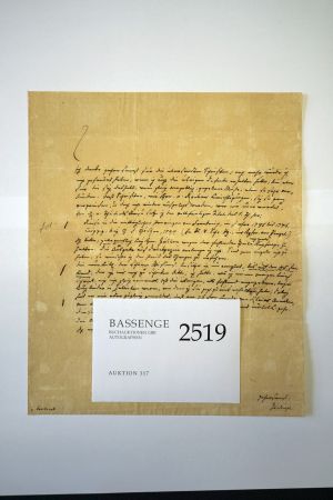 Lot 2519, Auction  117, Goeckingk, Leopold von, Brief 1815 an die Nicolaische Buchhandlung
