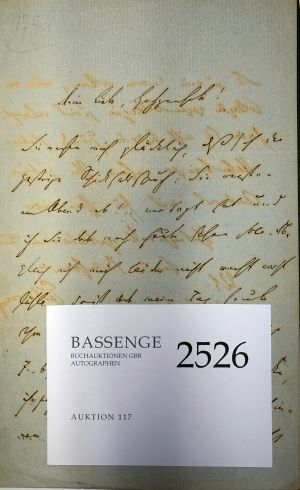 Lot 2526, Auction  117, Gutzkow, Karl, Brief 1863