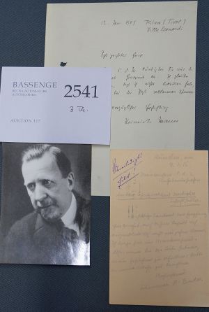 Lot 2541, Auction  117, Mann, Heinrich, Billet 1905