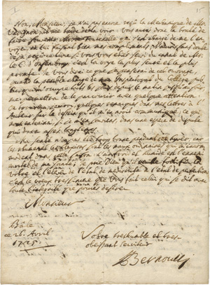 Lot 2570, Auction  117, Bernoulli, Johann, Brief 1725