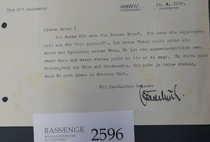 Lot 2596, Auction  117, Sauerbruch, Ferdinand, Brief 1920